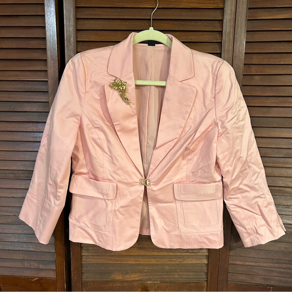 Express Design Studio Blazer Pink Lined Suit Jacket Sz 10